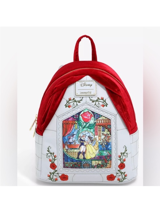 Loungefly Handbags - NWT Loungefly Disney Beauty and the Beast Stained Glass Portrait Mini Backpack